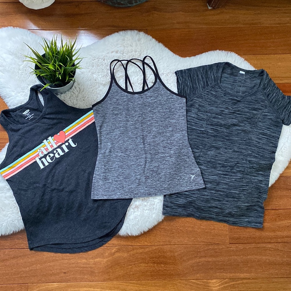 Set of 3 Active Tanks for Girls